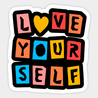 Love Yourself Cutout Sticker